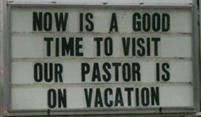 Pastor jokes church